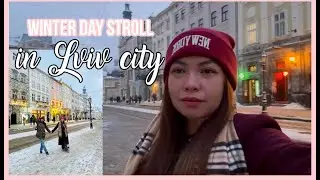 Day Stroll in Lviv, Ukraine: Snowy Errands & Food