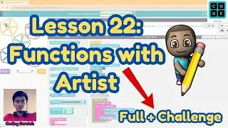 Code.org Lesson 22 Functions with Artist | Express Course 2024 | Code.org Answer