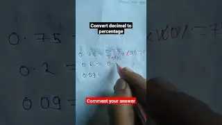 convert decimal to percentage #shorts