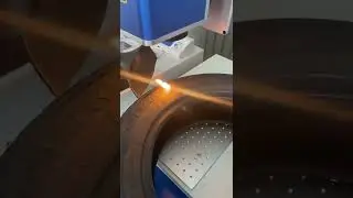 Engraving rubber tires with Redsail laser marking machine