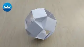 Модульный многогранник из бумаги/Modular paper polyhedron/Кусудама/Сонобе/Оригами