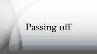 Passing off