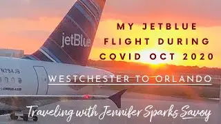 JETBLUE flight from White Plains NY Westchester County  HPN to Orlando Florida MCO during Covid 2020