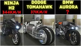 Top 3 Superbike Speed Test || Ninja H2 || Dodge Tomahawk | Bmw Aurora | Bike Comparison  #superbike