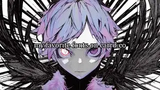 my favorite fonts on carrd.co | sxxkuma