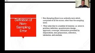 Sampling and Non Sampling Error