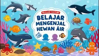 Belajar Mengenal Nama-Nama Hewan Hidup di Air Bahasa Indonesia & Bahasa Inggris Learn Water Animals