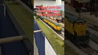 HO Scale C&NW Alco C628 High Hood Ore Hopper Train Passes Station!