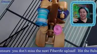 Chantelle dragged her spinning wheel into the Fiberific Shack