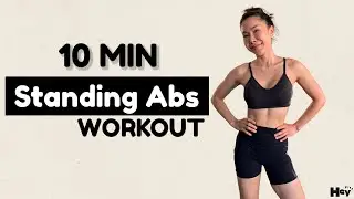 10 Min Standing Abs Workout | สร้างกล้ามท้อง ยืนเล่นท้องที่บ้านง่ายๆ