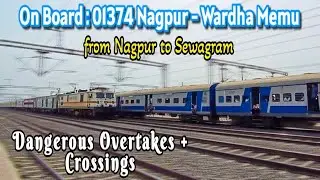 Nagpur to Sewagram by Memu | Crazy Overakes + Crossings | Train Journey | #overtakes + #crossings