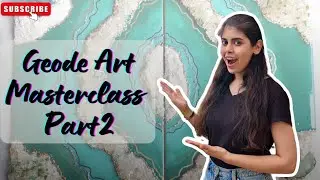 Resin Geode Art Masterclass Part 2😱 I RESIN ART I Step by Step Tutorial 😍 By Khushi Motwani