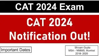 CAT 2024 Notification Out! || Important Dates | Free Resources for CAT || Mock Zone