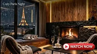 Whispering Piano in a Cozy Paris Caf&eacute; at Night ☕🎹 Calm Jazz Ambience for Deep Sleep & Restful Nights