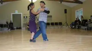 Tango Lesson: Leader's Back Sacada from Close to Open