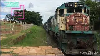 GE C30-7 BR FERROVIAS #9292 PASSANDO COM VAG&Otilde;ES DE TRILHEIRO VAZIO