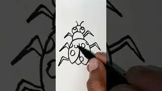 Easy ladybug drawing #shorts #viralshorts