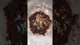 Chocolate sprinkle cookies! #shorts #chocolate #sprinkles #cookies #baking #sweet #yummy