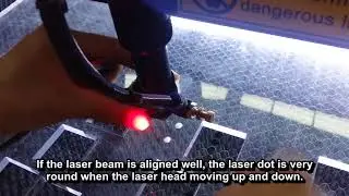 laser machine: the test of laser beam alignment