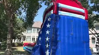 20 Foot BounceWave Freedom Frenzy Dual Lane Water Slide