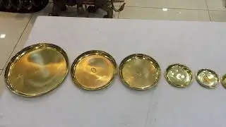 Brass Plate/Thali 2.5 Inch to 10.3 Inch (All Sizes) | Brass Kitchenware | Utensils | पीतल के बर्तन |
