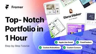 Framer Tutorial: The Ultimate Portfolio Template in 60 Minutes : Land your Dream Job #nocode