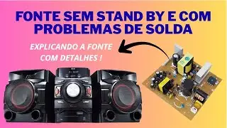 EXPLICANDO A FONTE DO SOM LG CM4450 (NÃO LIGA)