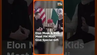 Elon Musk & Kids Meet PM Modi, Present Special Gift | News9