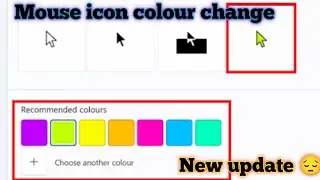How to change Mouse icon colour change, Mouse size Small,increase, all change Mouse