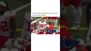 Patrick Mahomes and Eric Bieniemy get in an argument before halftime #chiefs #chiefskingdom #shorts