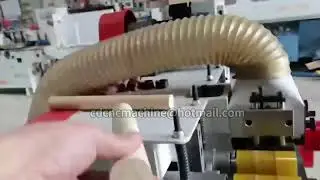 wooden round stick pole cutting process