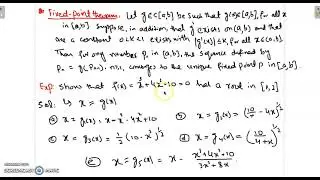 Fixed point method