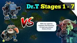 Attacking Dr.T [All Stages] with Mechs and Bombardiers #53 | Boom Beach