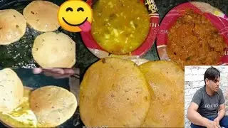 😋 मथुरा के प्रसिद्ध हलवाई ब्रजवासी की बेड़मीपूरी,कददू की चटनी|Bedmi poori,kaddu ki chatni, or sabji