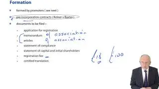ACCA F4 Global - Company Law - Company Formation