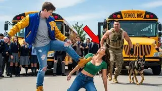 Bullies Surround a New Girl to Beat Her&mdash;Navy SEAL with His K9 Sees Everything and...