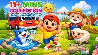 Best Nursery Rhymes Collection (11+ Mins) 🦈🚌 Baby Shark, Wheels on the Bus & More! | Baby Bibo