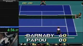 Jimmy Connors Pro Tennis Tour, Bo3 - Professional Hard court - 00.16.18 IGT - Speedrun WR