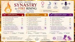 Fire Rising Synastry  | Juno, Venus & Moon Combinations | Vedic Compatibility + Western Fusion