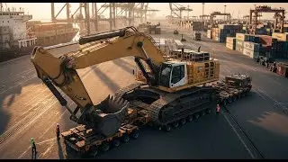 How Giant Excavators Are Shipped Worldwide | Inside the Heavy Transport (Full Process)