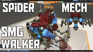Robocraft: Spider Mech SMG Walker Gameplay