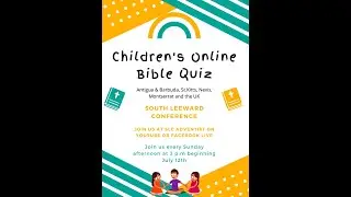 Children's Bible Quiz - Sun 12 July, 2020