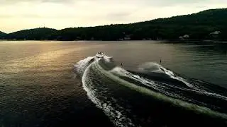 Triple Ski, Sunset; 4th Lake, Inlet, NY off the Albedor