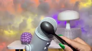 ASMR 🥄 Plastic Spoon on Bare Mic 🎤 | Crisp Tapping Sounds, Intense Tingles & Deep Relaxation ✨💤