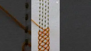 💥Most elegant border design hand embroidery💖🪡#embroidery #handmade #viralvideo #viralshorts