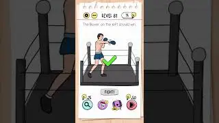 Brain Test Tricky Puzzles Level 81 Answer | The boxer on the left should win