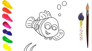 Fun Nemo Fish Coloring! | Easy Coloring Tutorial for Kids