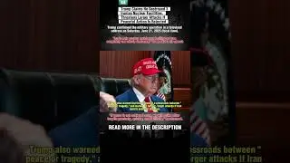 BREAKING NEWS : TRUMP CLAIMS HE DESTROYED 3 IRANIAN #breakingnews #trendingshorts #viralshort