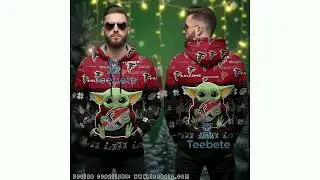 Atlanta Falcons Baby Yoda Fan Ugly 3D Hoodie Red Holiday