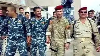 جوبي يجمع ابطال الفوج الطوارء الخامس مع امر الفوج الشهيد المقدم حماد تركي زعيتر النمراوي فوج البونمر